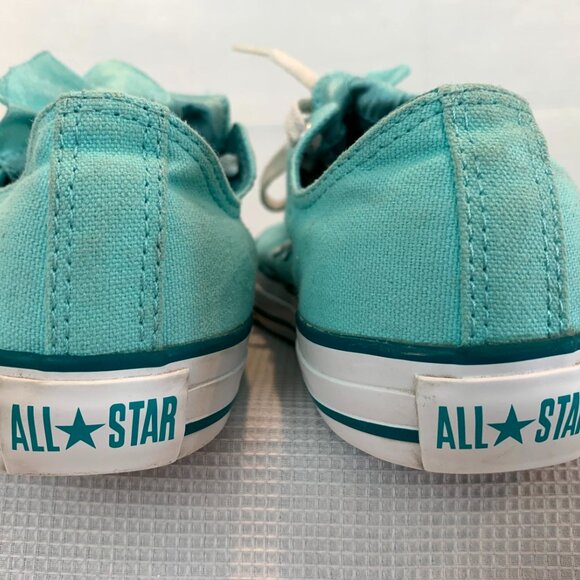 Converse Chuck Taylor All Star Junior Size 6 Aqua Teal Turquoise Ruffle - Picture 4 of 10